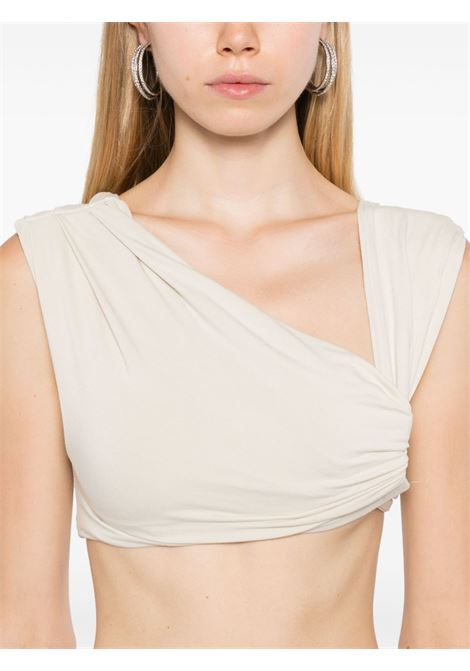 Light beige Mache gathered-detail crop top Entire Studios - women ENTIRE STUDIOS | ES2282FG